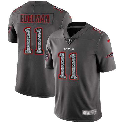 Patriots #11 Julian Edelman Gray Static Men's Stitched Vapor Untouchable Limited Jersey