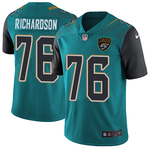 Jacksonville Jaguars #76 Will Richardson Teal Green Alternate Men's Stitched Vapor Untouchable Limited Jersey Men's