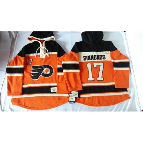 Philadelphia Flyers #17 Wayne Simmonds Orange Sawyer Hooded Sweatshirt Stitched Jersey Men's