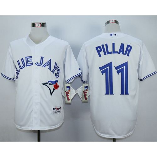 Toronto Blue Jays #11 Kevin Pillar White Cool Base Stitched Jersey Men's