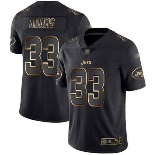 New York Jets #33 Jamal Adams Black/Gold Men's Stitched Vapor Untouchable Limited Jersey Men's