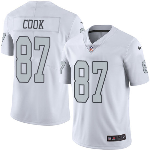 Las Vegas Raiders #87 Jared Cook White Youth Stitched Limited Rush Jersey Youth