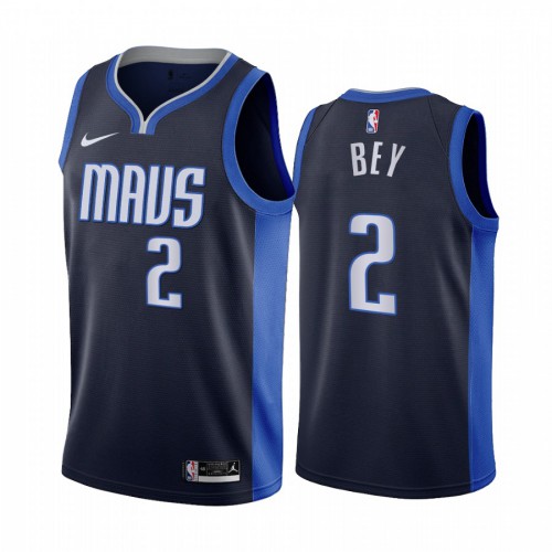 Dallas Dallas Mavericks #2 Tyler Bey Navy Swingman 2020-21 Earned Edition Jersey Mens