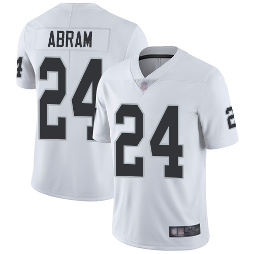 Raiders #24 Johnathan Abram White Men's Stitched Vapor Untouchable Limited Jersey