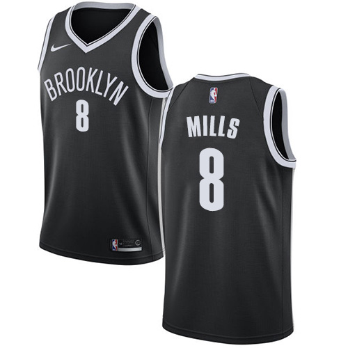 Brooklyn Nets #8 Patty Mills Black Youth Swingman Icon Edition Jersey Youth