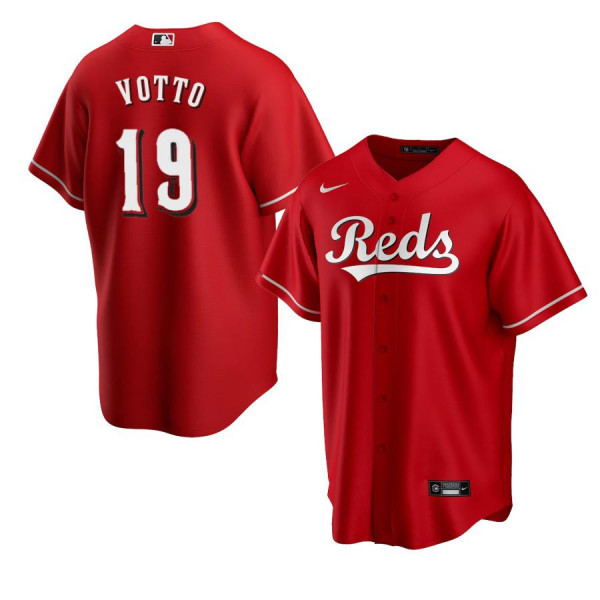 Men's Youth Women's Cincinnati Reds 19 Replica Red Alternate 2020 Replica Joey Votto Jersey