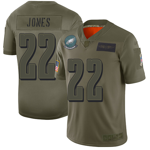 Philadelphia Eagles #22 Sidney Jones Camo Youth Stitched Limited 2019 Salute to Service Jersey Youth