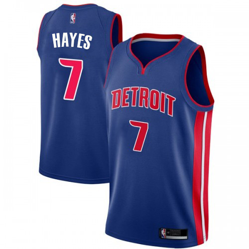 Detroit Pistons #7 Killian Hayes Blue Womens Swingman Icon Edition Jersey Womens