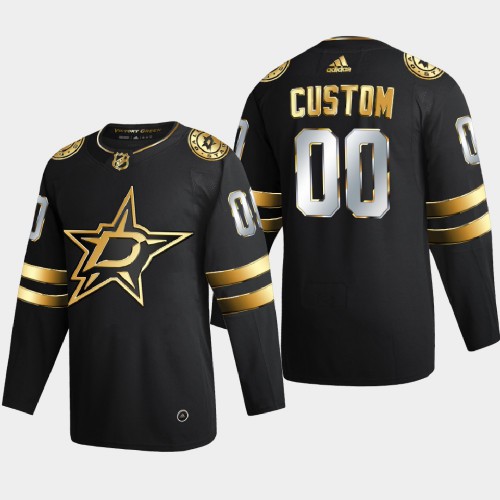 Dallas Stars Custom Men's Adidas Black Golden Edition Limited Stitched Jersey