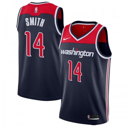 Washington Wizards #14 Ish Smith Navy Blue Womens Swingman Statement Edition Jersey Womens