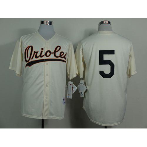 Baltimore Orioles #5 Brooks Robinson Cream 1954 Turn Back The Clock Stitched Jersey Men's