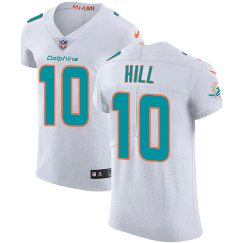 Dolphins #10 Tyreek Hill White Men's Stitched Vapor Untouchable Elite Jersey
