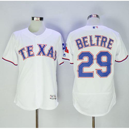 Texas Rangers #29 Adrian Beltre White Flexbase Authentic Collection Stitched Jersey Men's
