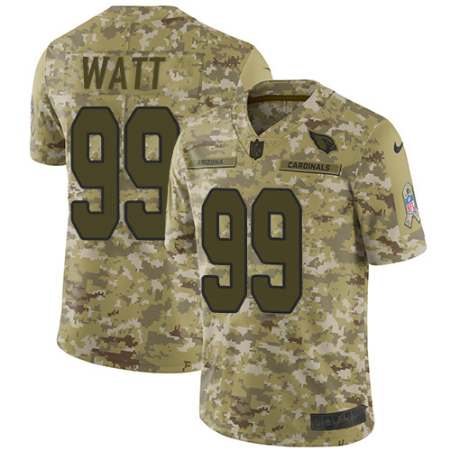 Cardinals #99 J.J. Watt Camo Youth Stitched Limited 2018 Salute To Service Jersey
