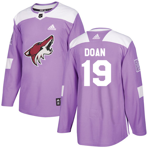 Adidas Arizona Coyotes #19 Shane Doan Purple Authentic Fights Cancer Stitched Youth Jersey Youth