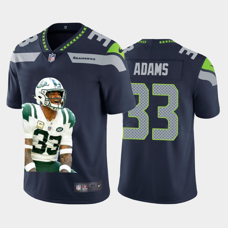 Seattle Seahawks #33 Jamal Adams Team Hero 1 Vapor Limited 100 Jersey Navy