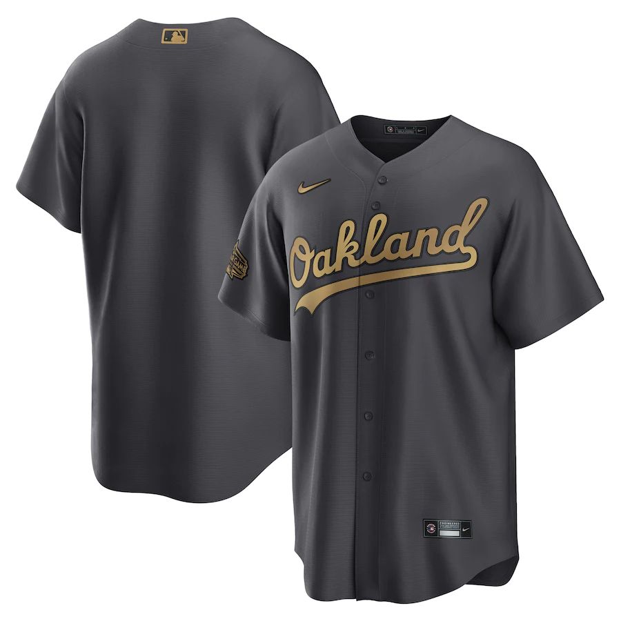 Oakland Athletics Blank Men's Charcoal 2022 All-Star Game Replica Jersey
