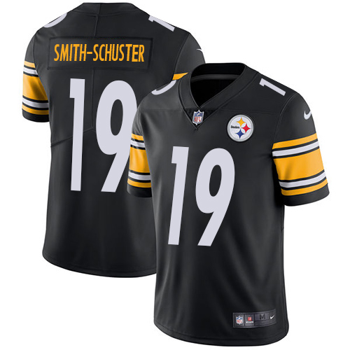 Pittsburgh Steelers #19 JuJu Smith-Schuster Black Team Color Men's Stitched Vapor Untouchable Limited Jersey Men's