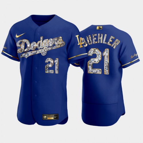 Los Angeles Los Angeles Dodgers #21 Walker Buehler Men's Diamond Edition Jersey - Royal Men's