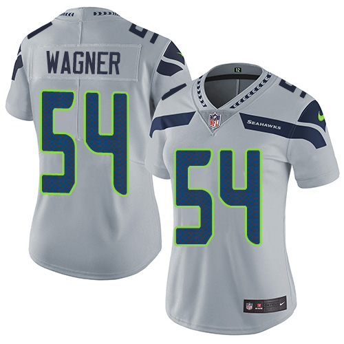 Seattle Seahawks #54 Bobby Wagner Grey Alternate Women's Stitched Vapor Untouchable Limited Jersey Womens