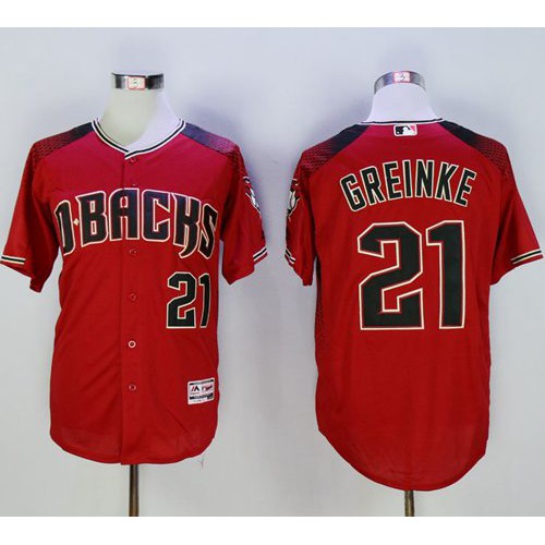 Arizona Diamondbacks #21 Zack Greinke Red/Brick New Cool Base Stitched Jersey Men's