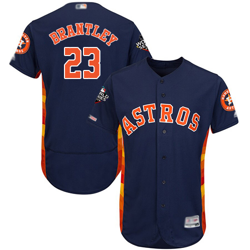 Houston Astros #23 Michael Brantley Navy Blue Flexbase Authentic Collection 2019 World Series Bound Stitched Jersey Men's