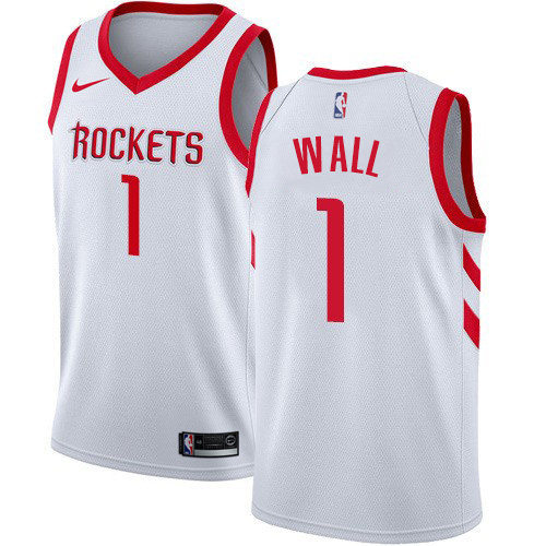 Houston Rockets #1 John Wall White Youth Swingman Association Edition Jersey Youth