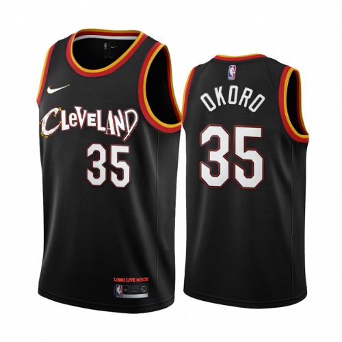 Cleveland Cavaliers #35 Isaac Okoro Black Youth Swingman 2020-21 City Edition Jersey Youth