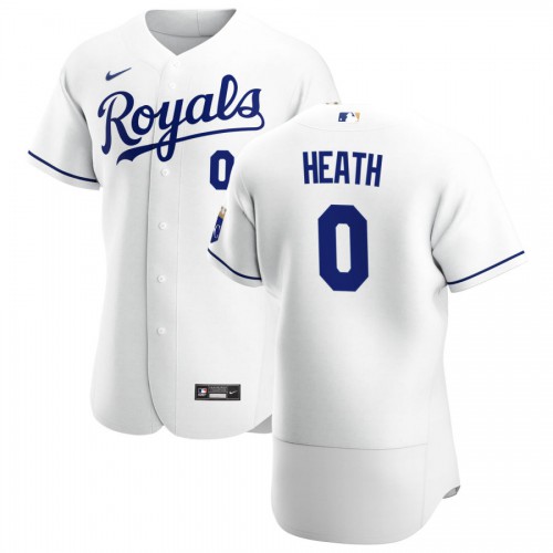Kansas City Kansas City Royals #0 Nick Heath Men's White Home 2020 Authentic Player Jersey Men's