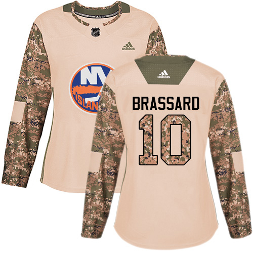 Adidas New York Islanders #10 Derek Brassard Camo Authentic 2017 Veterans Day Women's Stitched Jersey Womens