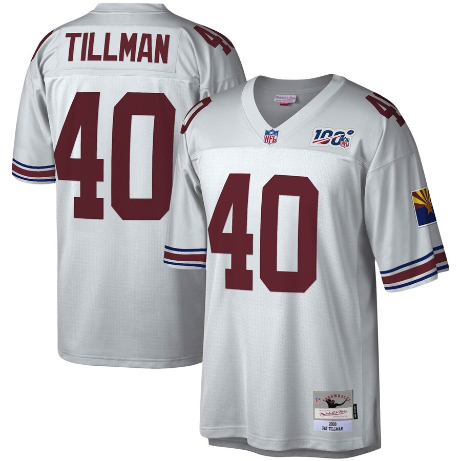 Arizona Cardinals #40 Pat Tillman Mitchell & Ness 100 Retired Player Platinum Jersey