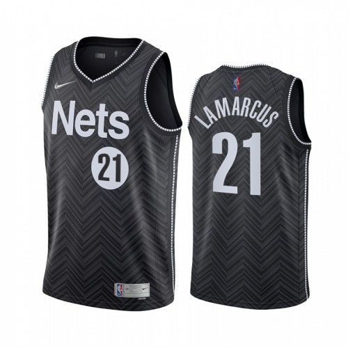 Brooklyn Brooklyn Nets #21 LaMarcus Aldridge Black Youth Swingman 2020-21 Earned Edition Jersey Youth