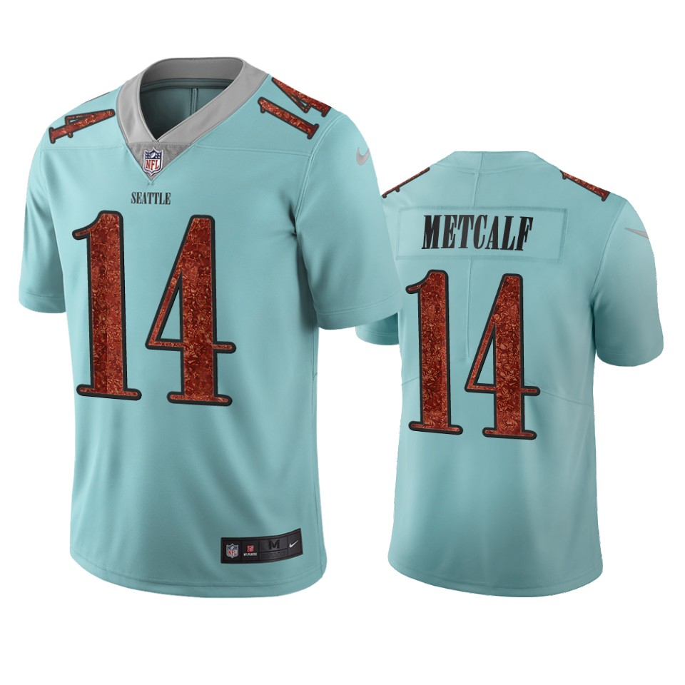 Seattle Seahawks #14 D.K. Metcalf Light Blue Vapor Limited City Edition Jersey