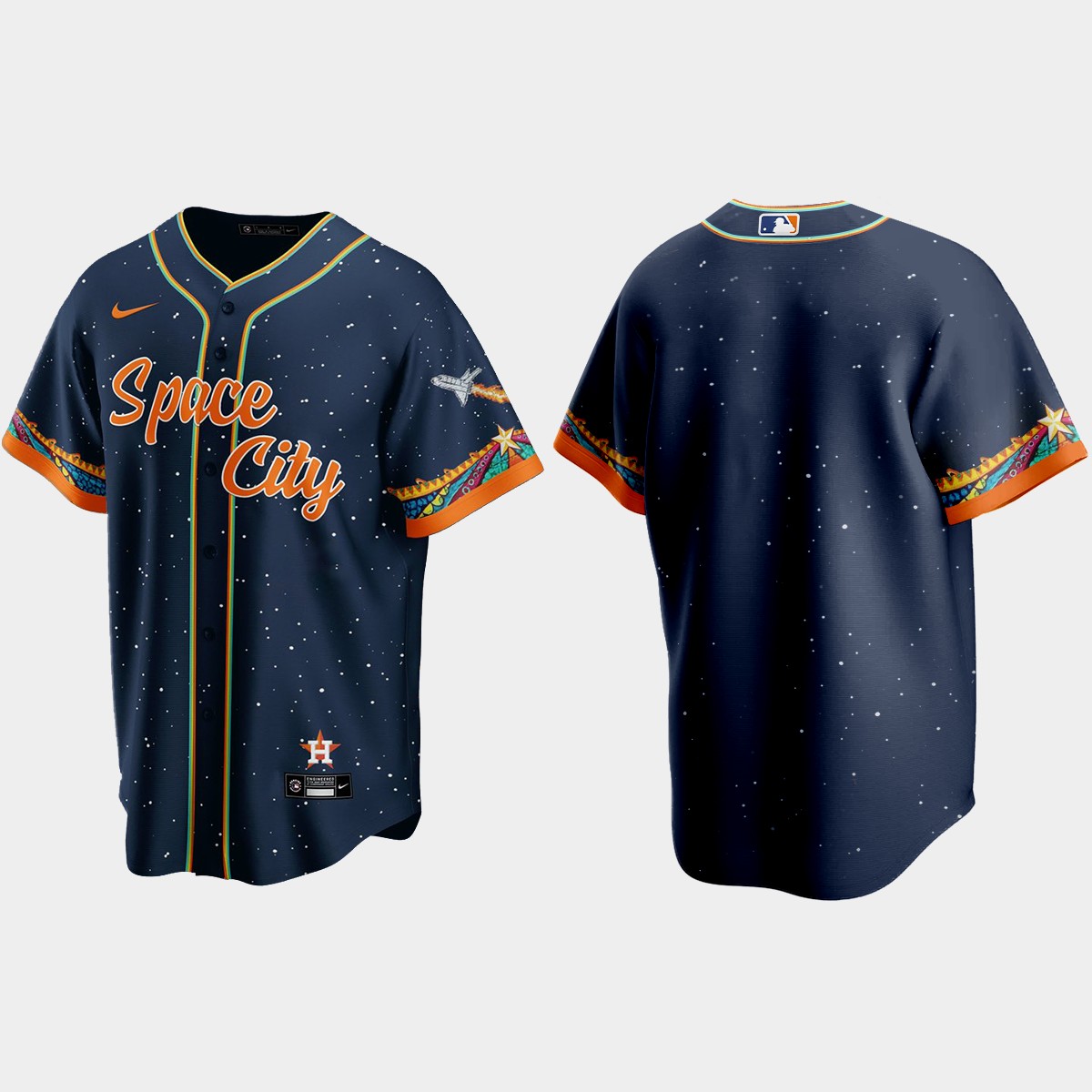 Houston Astros Blank Navy Men's 2021 City Connect Replica Jersey
