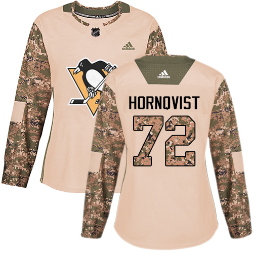 Adidas Pittsburgh Penguins #72 Patric Hornqvist Camo Authentic 2017 Veterans Day Women's Stitched Jersey Womens