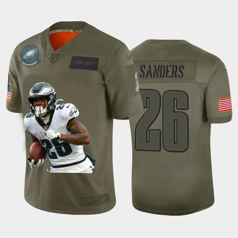 Philadelphia Eagles #26 Miles Sanders Team Hero 2 Vapor Limited Jersey Camo