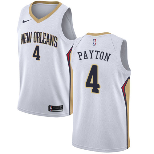 New Orleans Pelicans #4 Elfrid Payton White Swingman Association Edition Jersey Mens