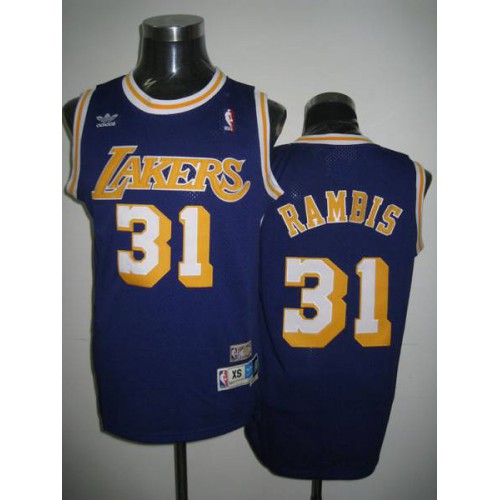 Los Angeles Lakers #31 Kurt Rambis Stitched Purple Throwback Jersey Mens