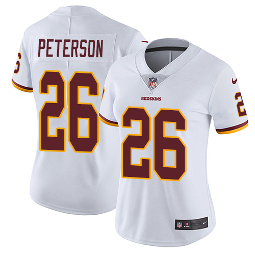 Washington Commanders #26 Adrian Peterson White Women's Stitched Vapor Untouchable Limited Jersey Womens