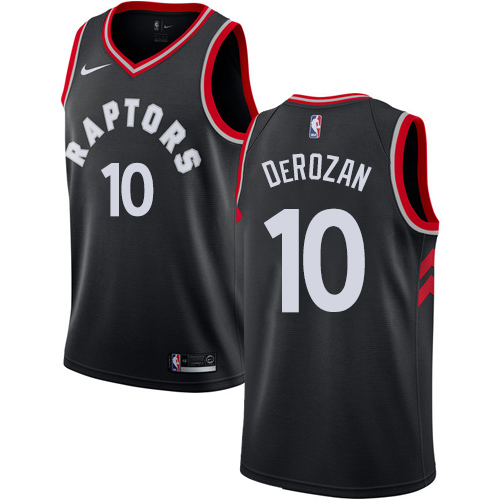 Toronto Raptors #10 DeMar DeRozan Black Youth Swingman Statement Edition Jersey Youth