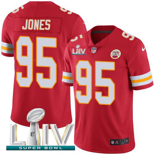 Chiefs #95 Chris Jones Red Super Bowl LIV 2020 Team Color Youth Stitched Vapor Untouchable Limited Jersey