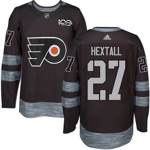 Adidas Philadelphia Flyers #27 Ron Hextall Black 1917-2017 100th Anniversary Stitched Jersey Men's
