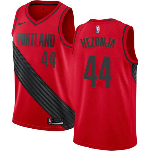 Portland Trail Blazers #44 Mario Hezonja Red Swingman Statement Edition Jersey Mens