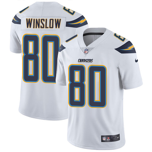 Los Angeles Chargers #80 Kellen Winslow White Youth Stitched Vapor Untouchable Limited Jersey Youth