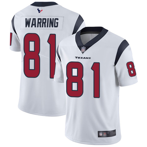 Houston Texans #81 Kahale Warring White Youth Stitched Vapor Untouchable Limited Jersey Youth