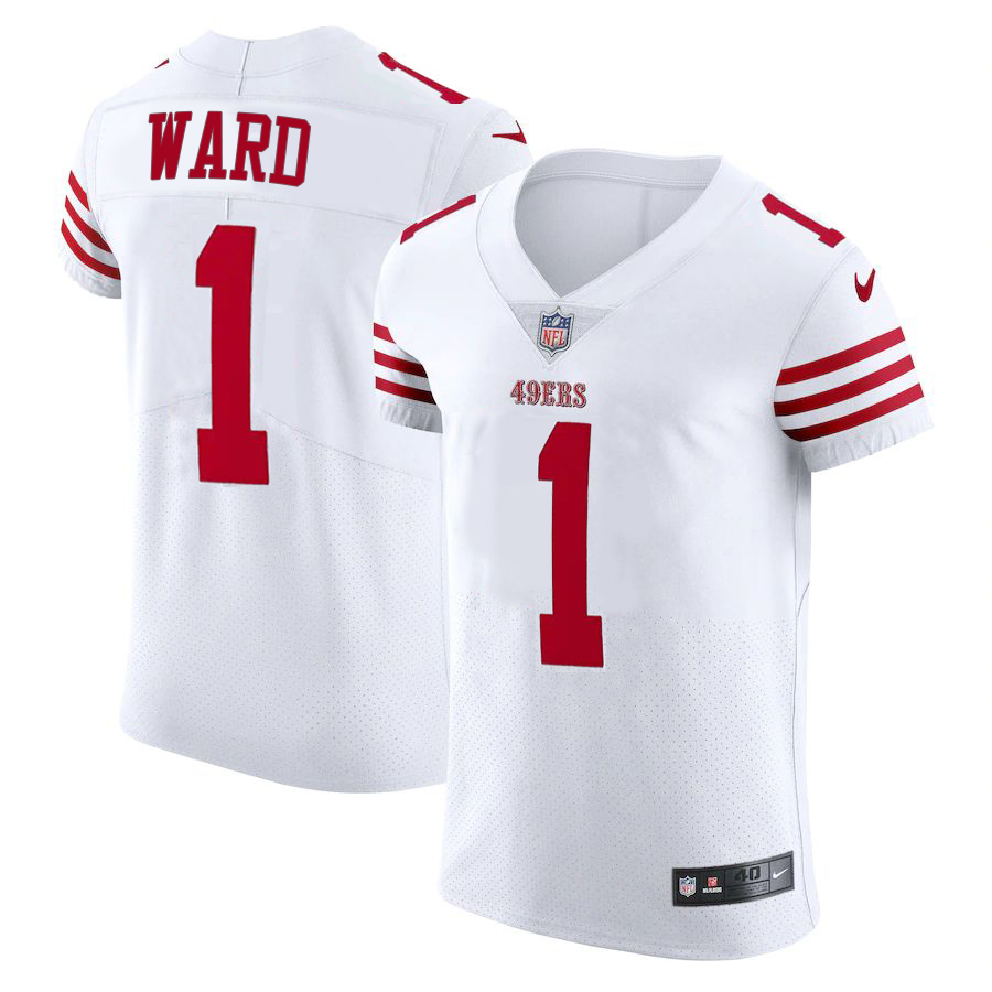 San Francisco 49ers #1 Jimmie Ward White Men's 2022-23 Authentic Stitched Vapor Untouchable Elite Jersey
