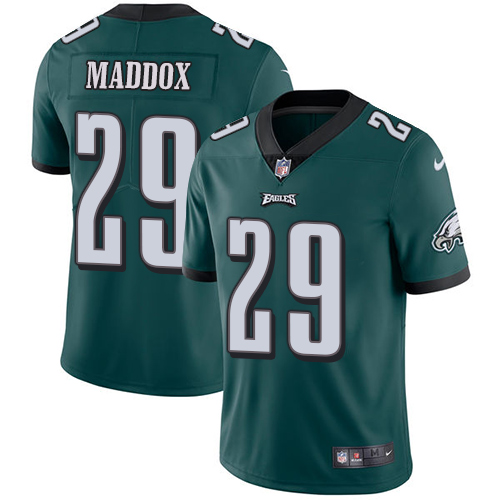 Philadelphia Eagles #29 Avonte Maddox Midnight Green Team Color Men's Stitched Vapor Untouchable Limited Jersey Men's