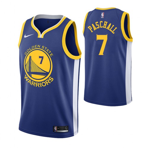 Golden State Warriors #7 Eric Paschall Icon Edition Blue Jersey Mens
