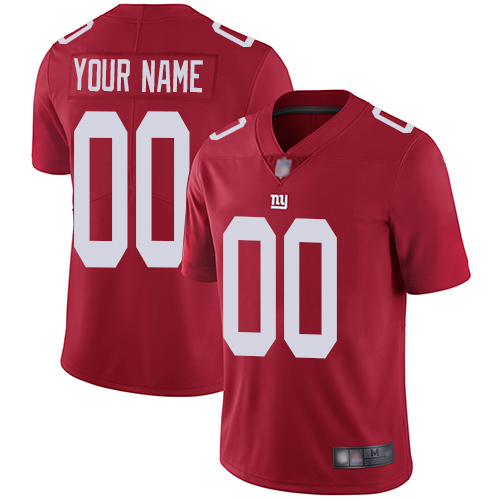 New York Giants Customized Red Men's Stitched Limited Inverted Legend Jersey