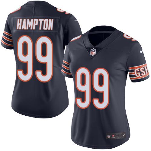 Chicago Bears #99 Dan Hampton Navy Blue Team Color Women's Stitched Vapor Untouchable Limited Jersey Womens